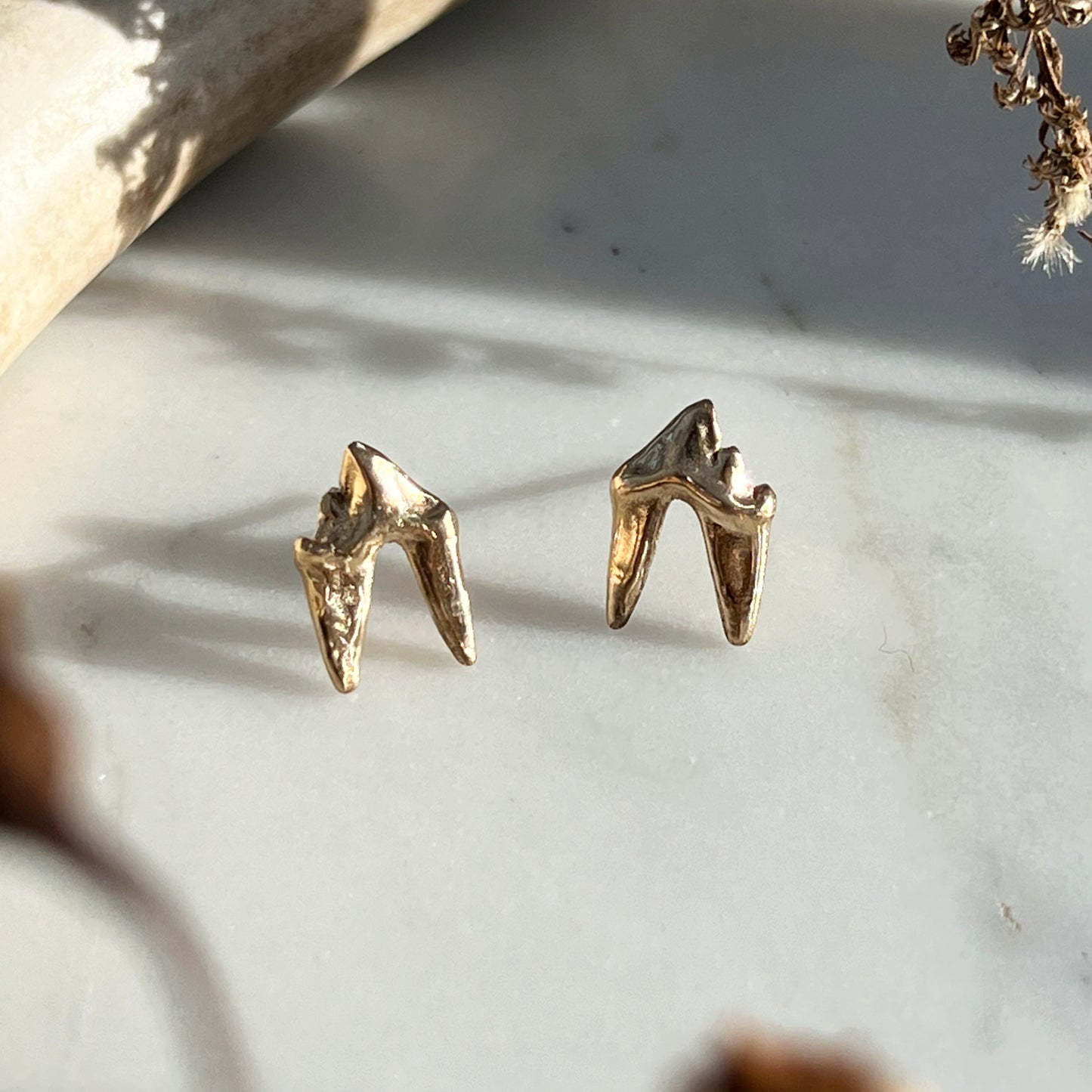 ✷ 14k Gold ✷ Fox premolar studs