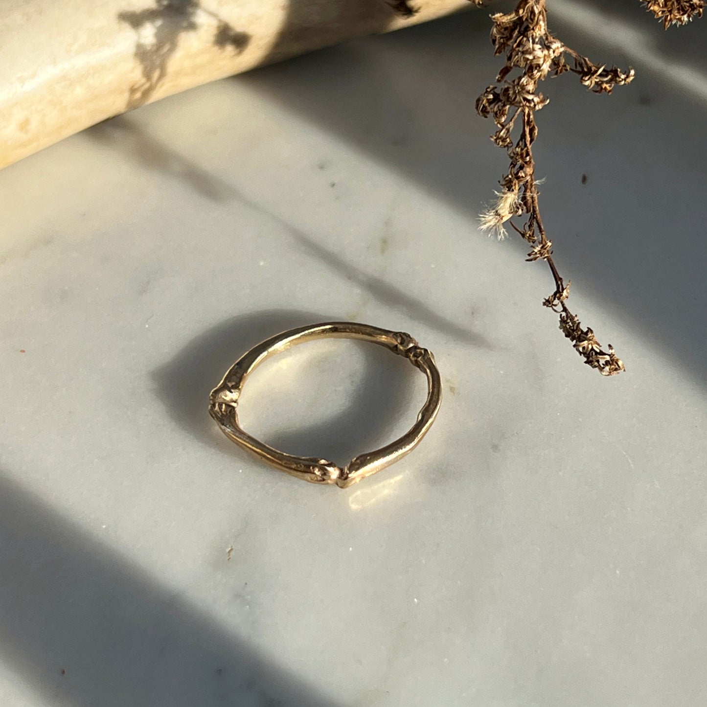 ✷ 14k Gold ✷ Squirrel toe bone ring