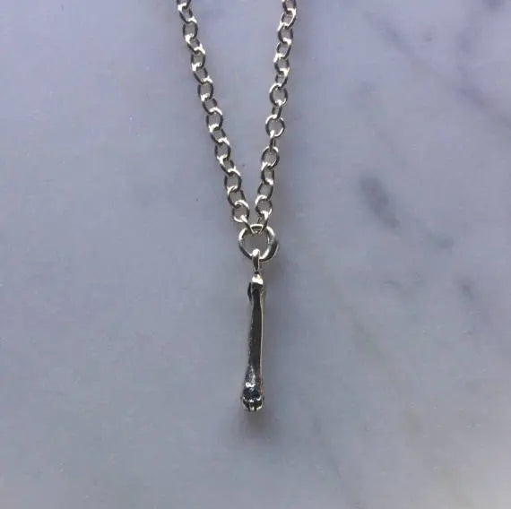Squirrel toe bone charm necklace