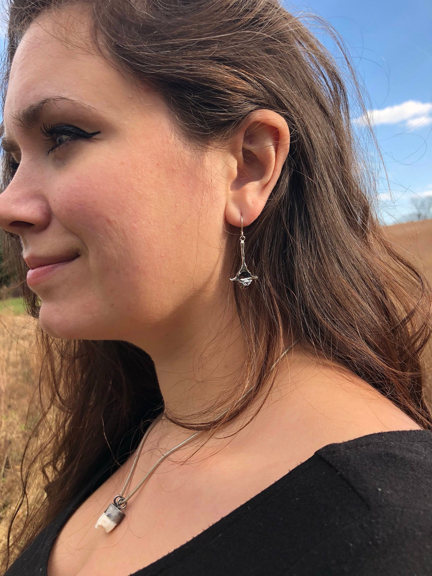 Opossum Vertebrae earrings