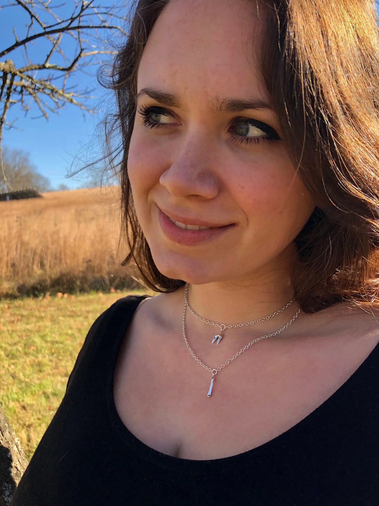 Squirrel toe bone charm necklace