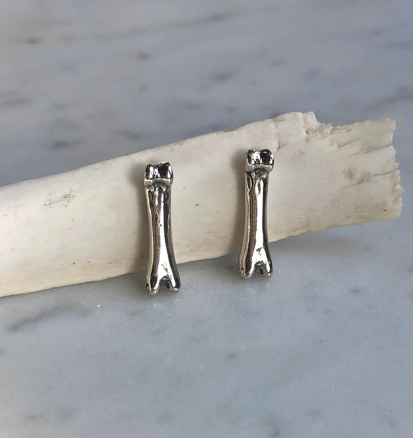 Fox Toe Bone long studs