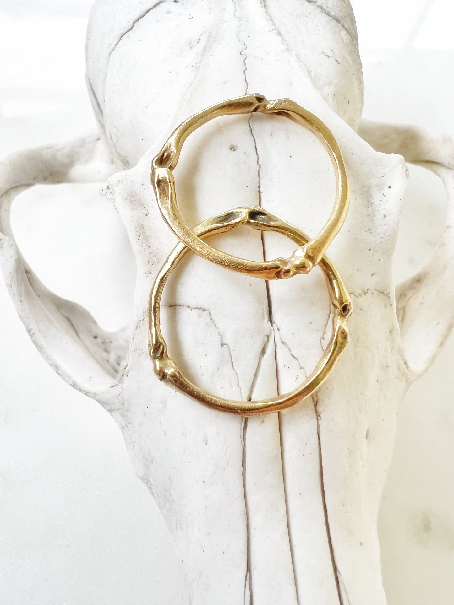 22k solid gold squirrel toe bone ring