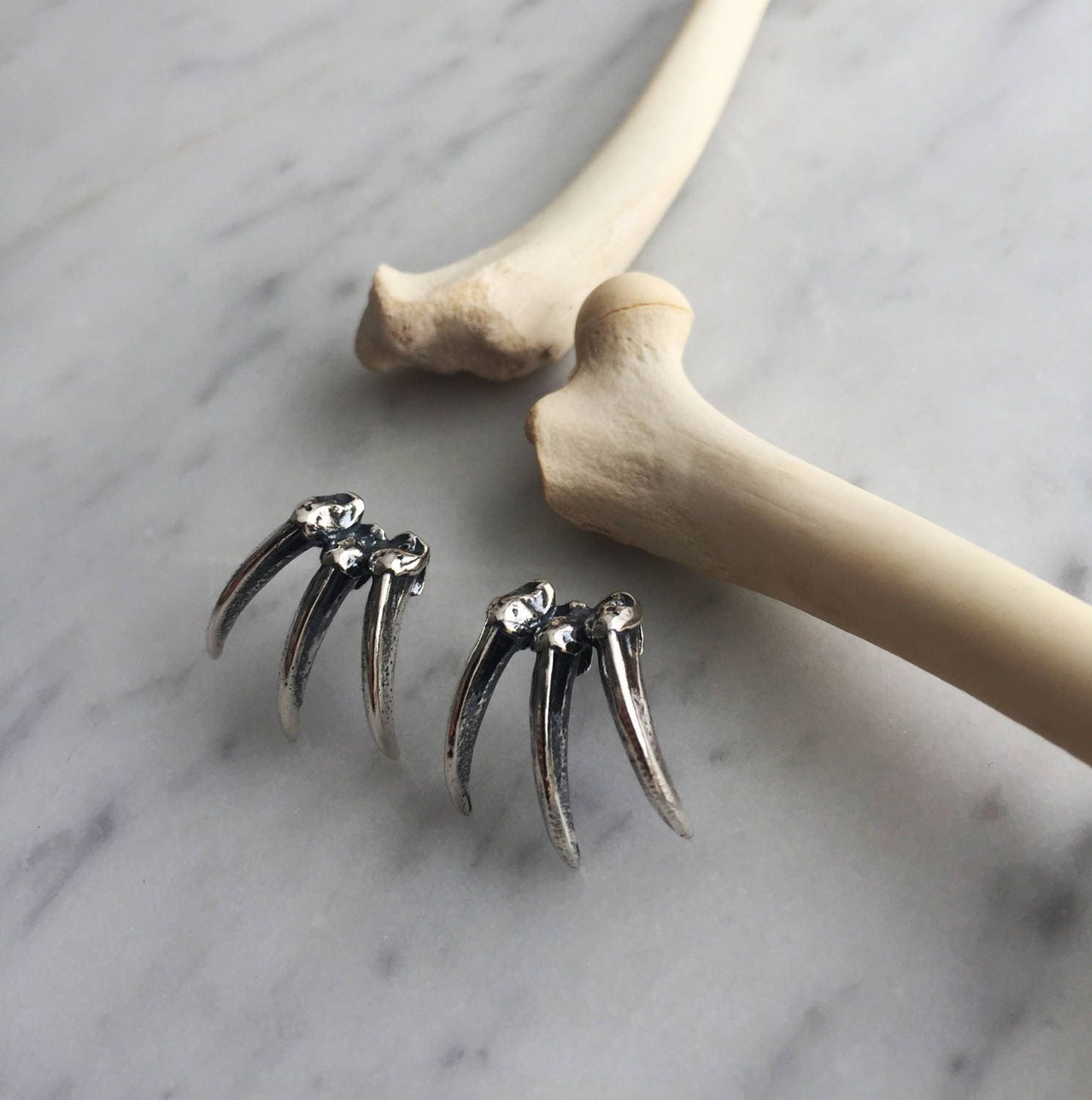 Triple Fox claw post earrings