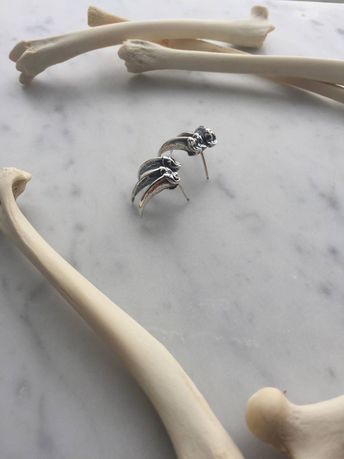 Triple Fox claw post earrings