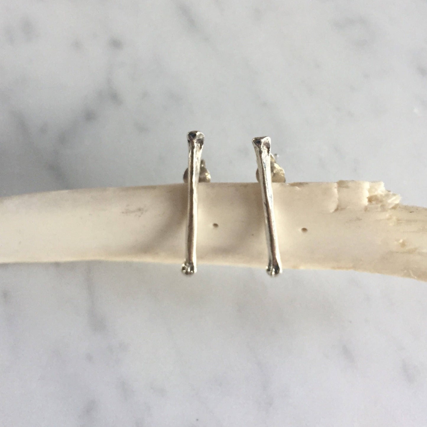 Squirrel Foot Bone stud earrings