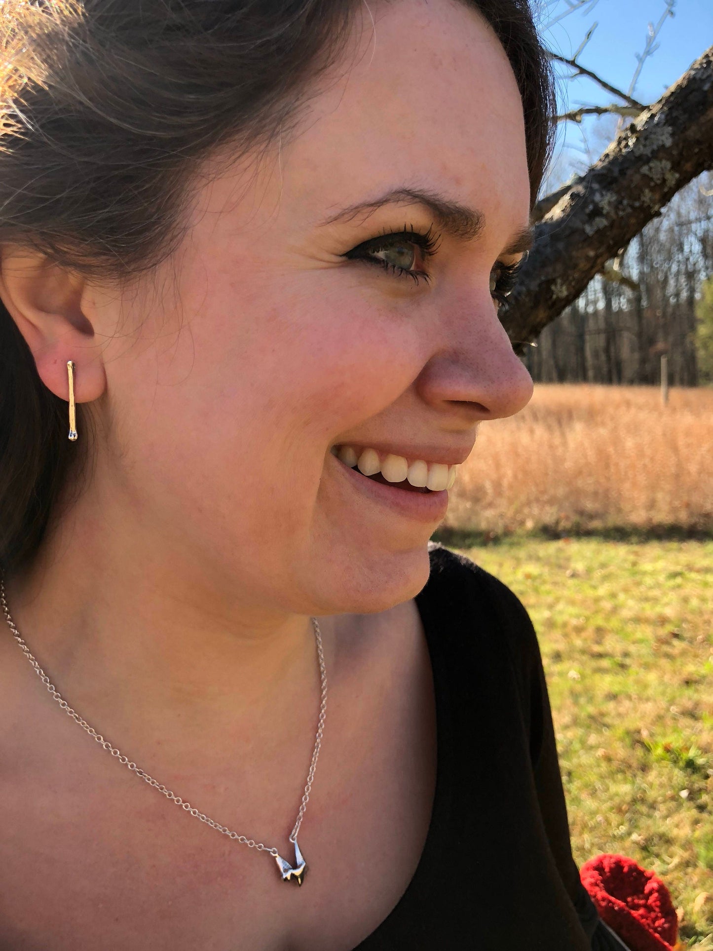 Squirrel Foot Bone stud earrings