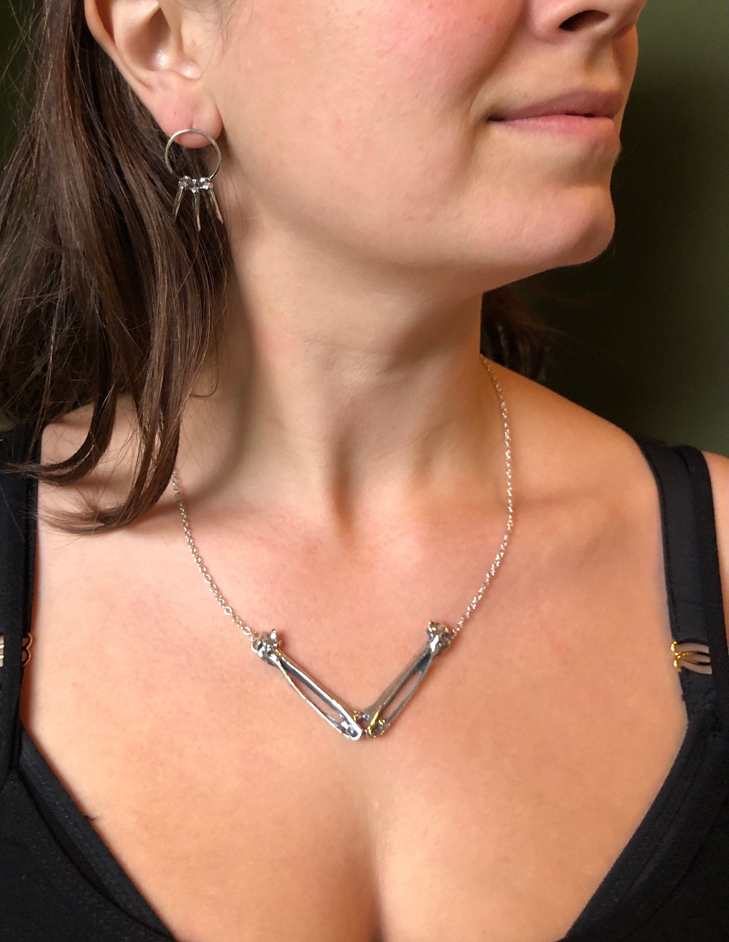 Crow wing bones necklace