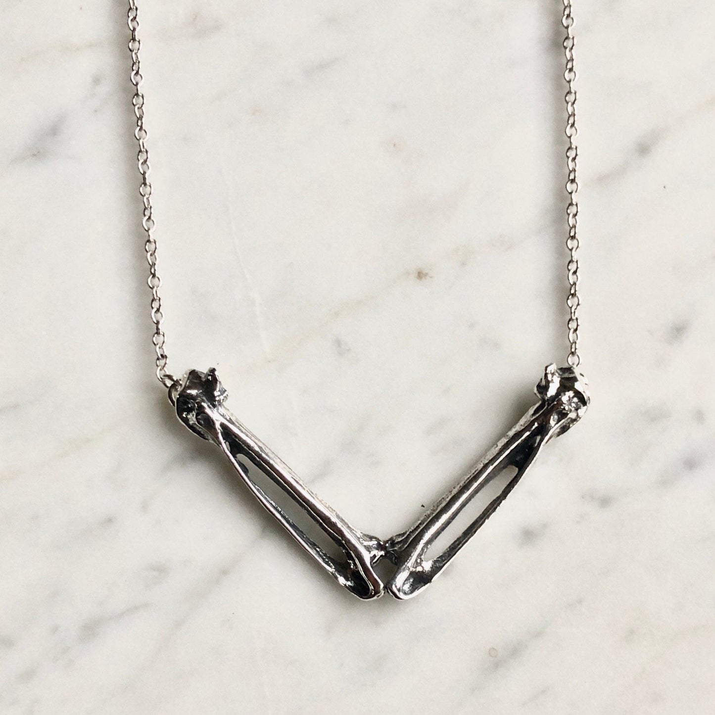 Crow wing bones necklace