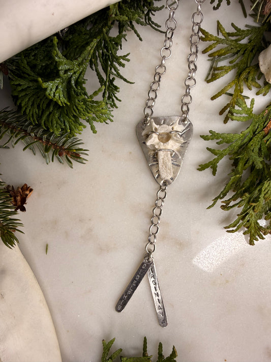 Didelphis virginiana lariat necklace