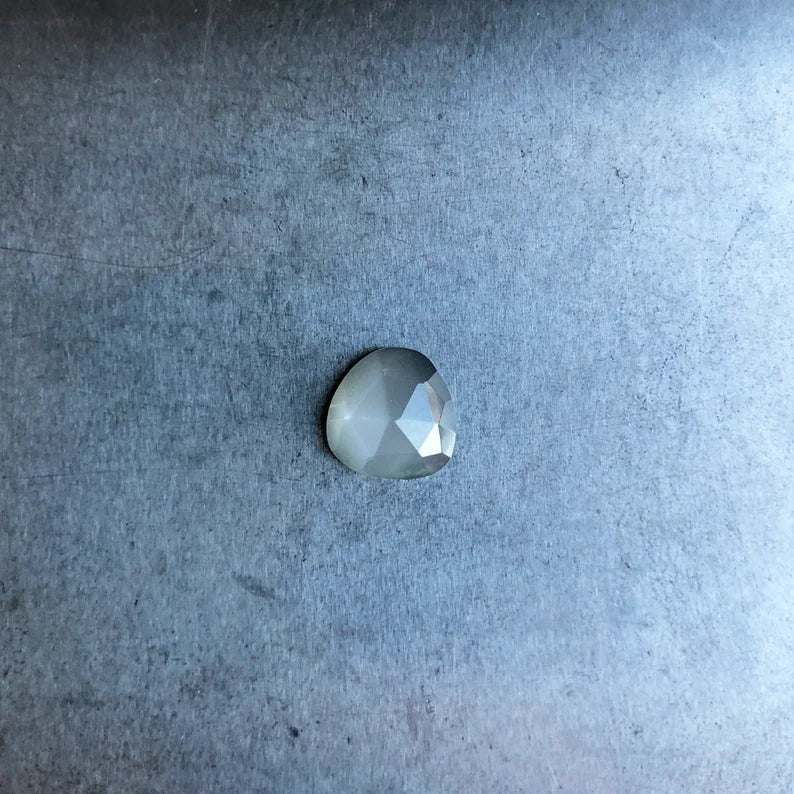 F. Faceted Grey Moonstone and squirrel toe bone ring. MADE TO ORDER