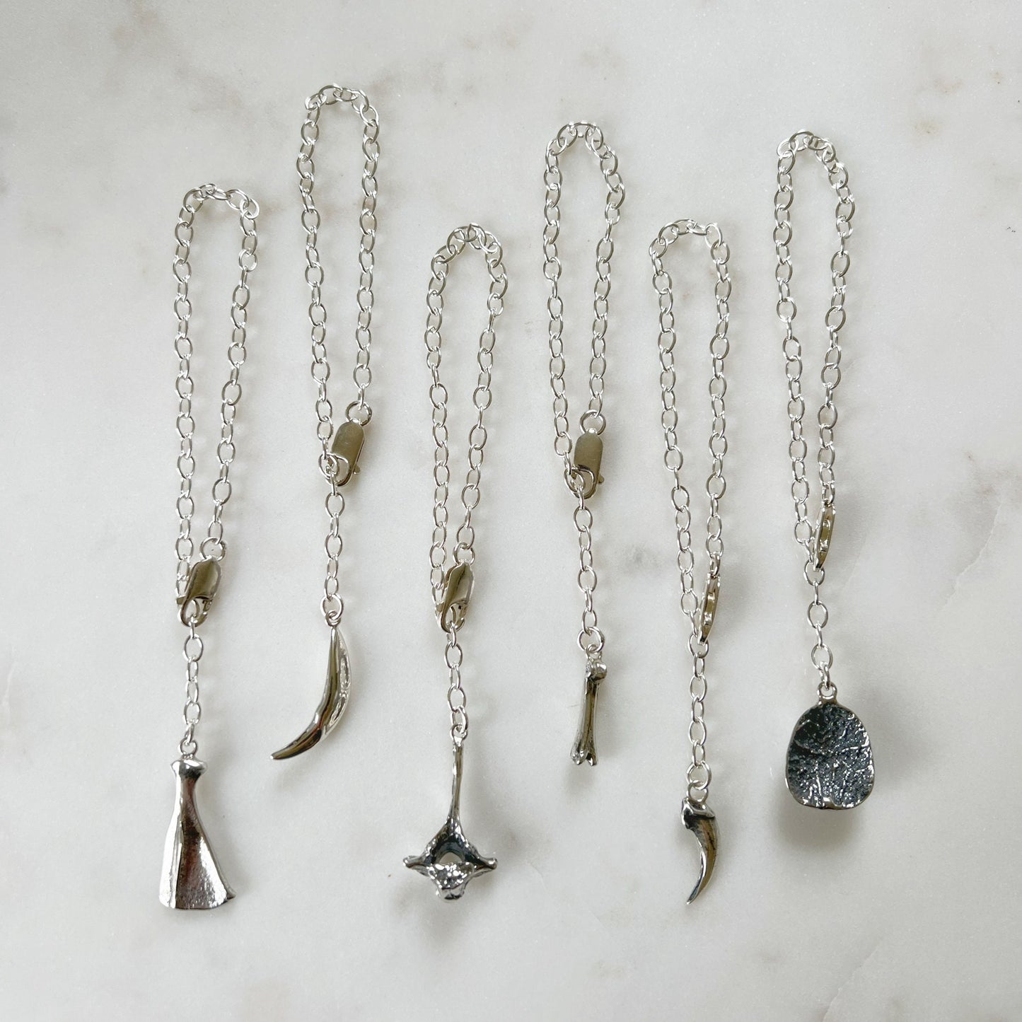 Fox toe bone charm bracelet